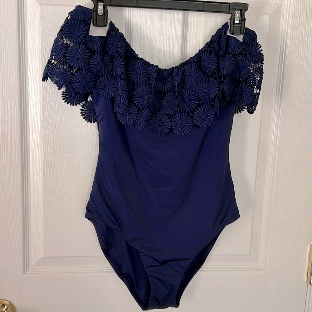 NWT~Trina Turk  One Piece Navy Swimsuit SZ 6 - Picture 3 of 5